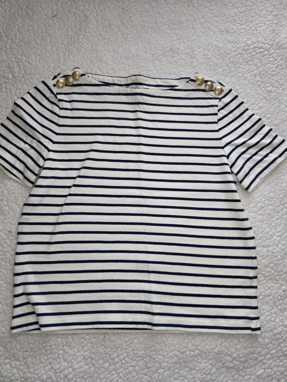 JCrew Gold Button Tee XXS